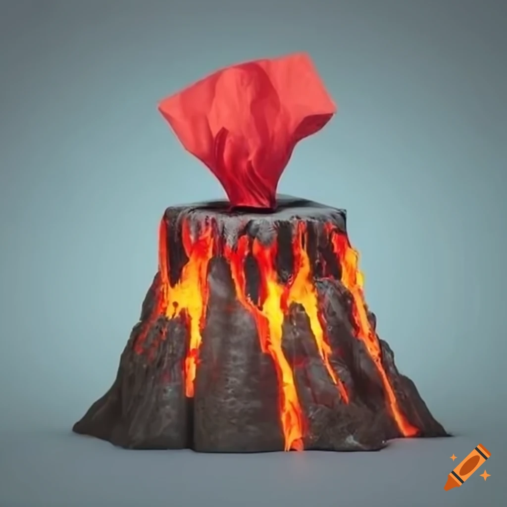 creative volcano-shaped tissue box packaging