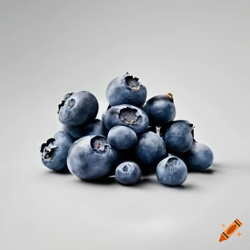 fresh blueberries on a gray background
