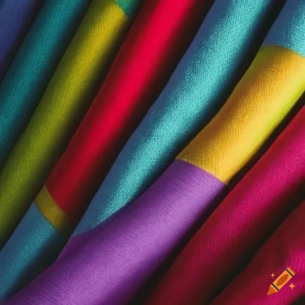 rolls of colorful fabric
