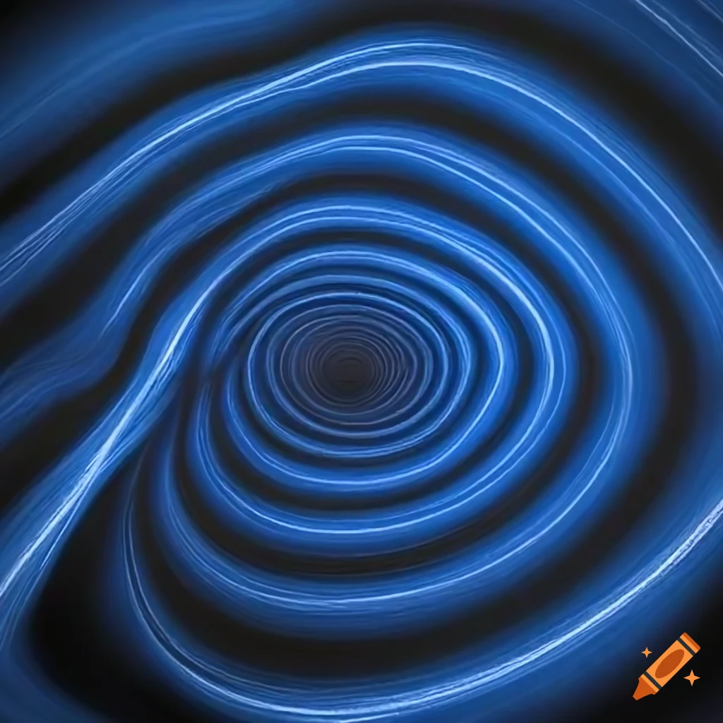 A blue, twisted light force field