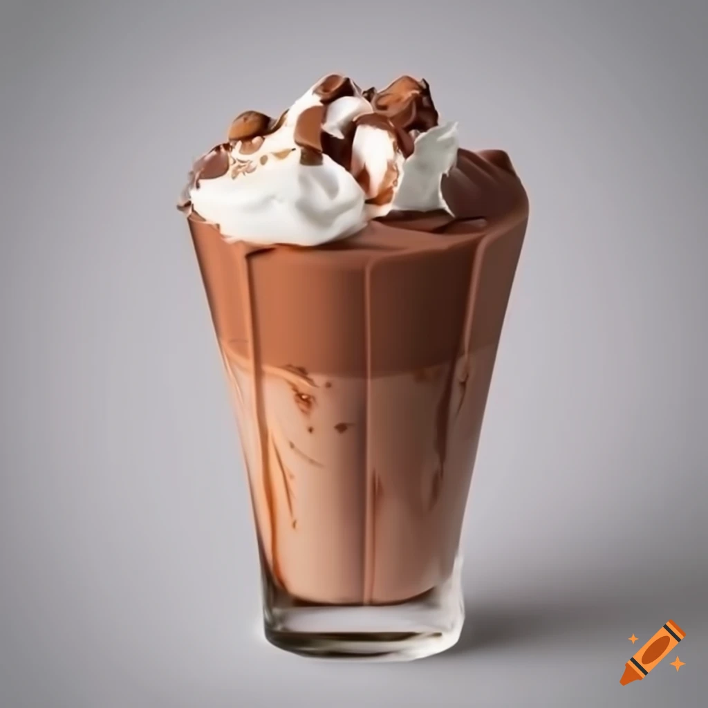 Grand chocolat chaud viennois, white background