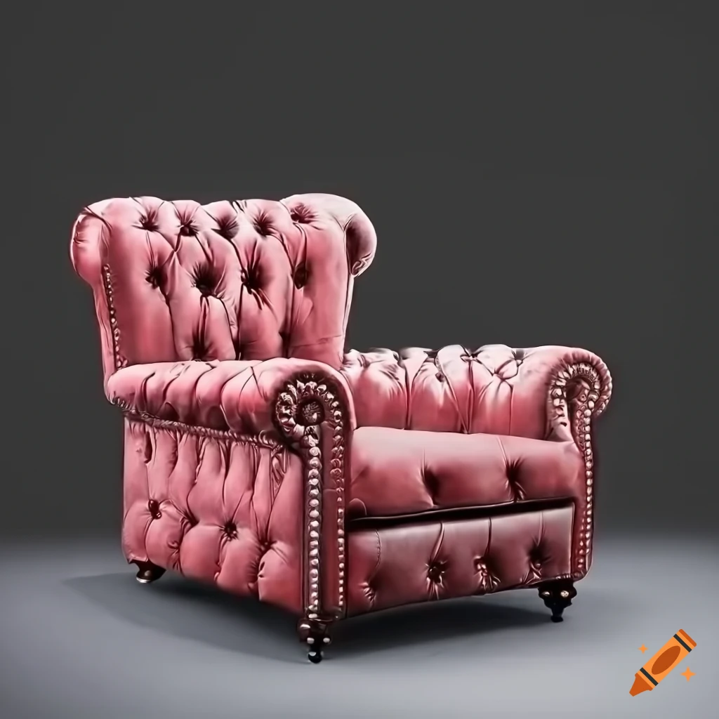 Pink chesterfield online chair