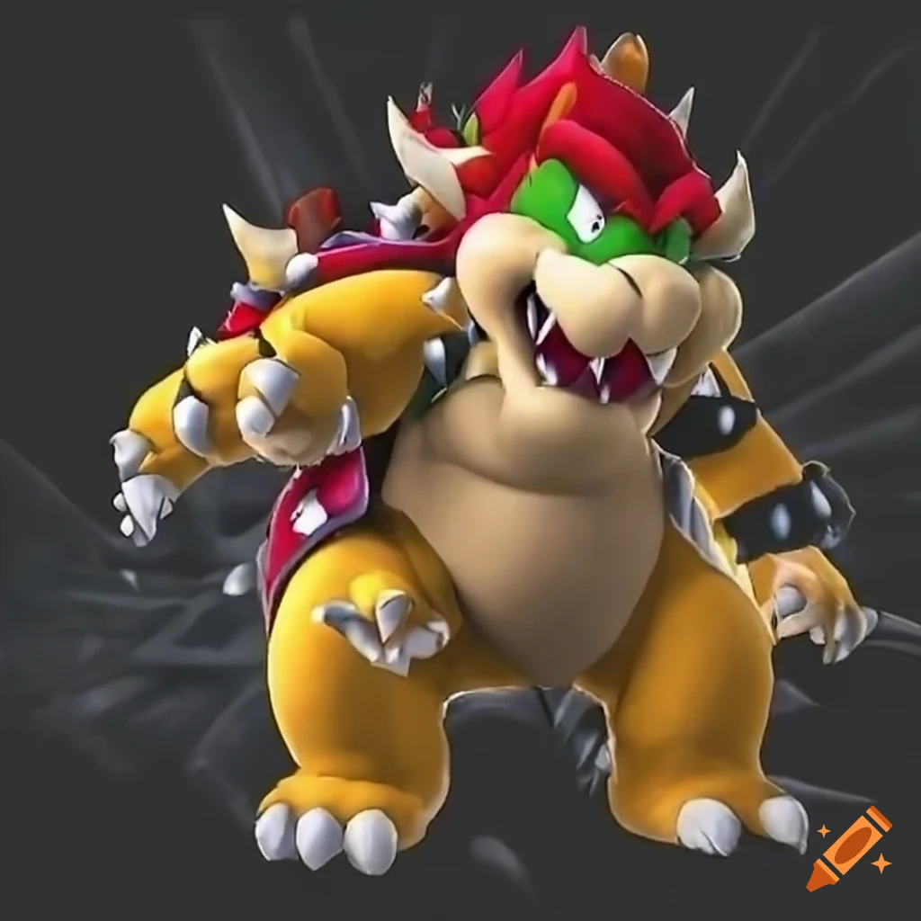 A guide on how to defeat bowser on Craiyon