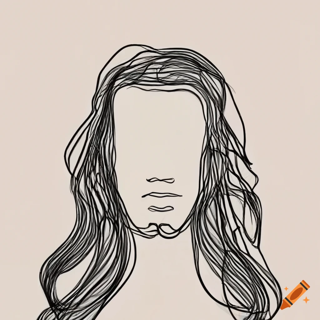 Continuous one line drawing of a woman Royalty Free Vector