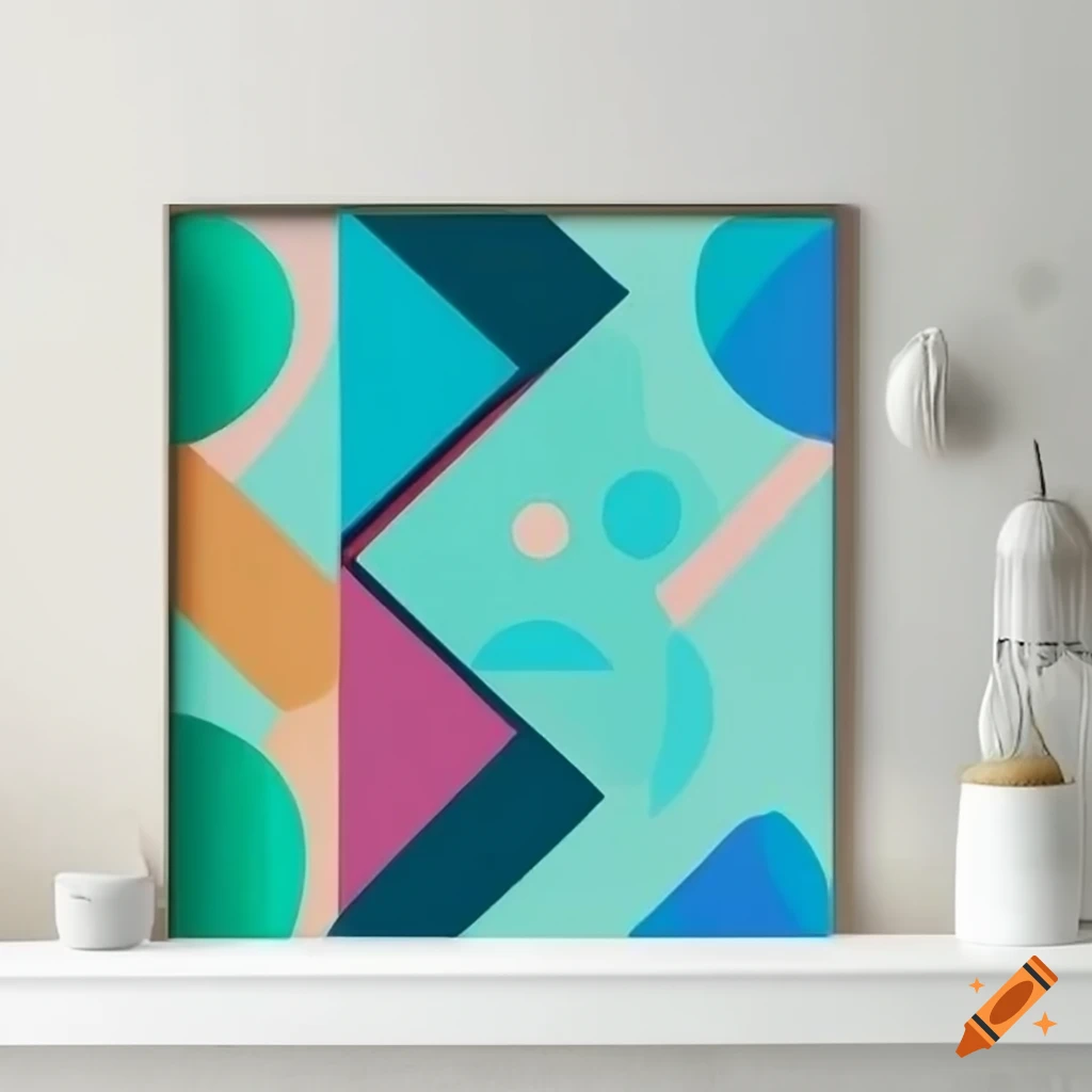Vibrant Geometric Canvas Painting Ideas