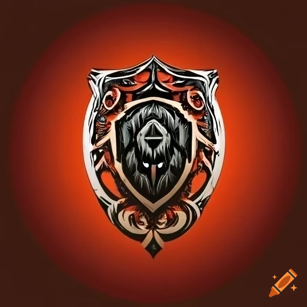 Tribal shield crest design on Craiyon