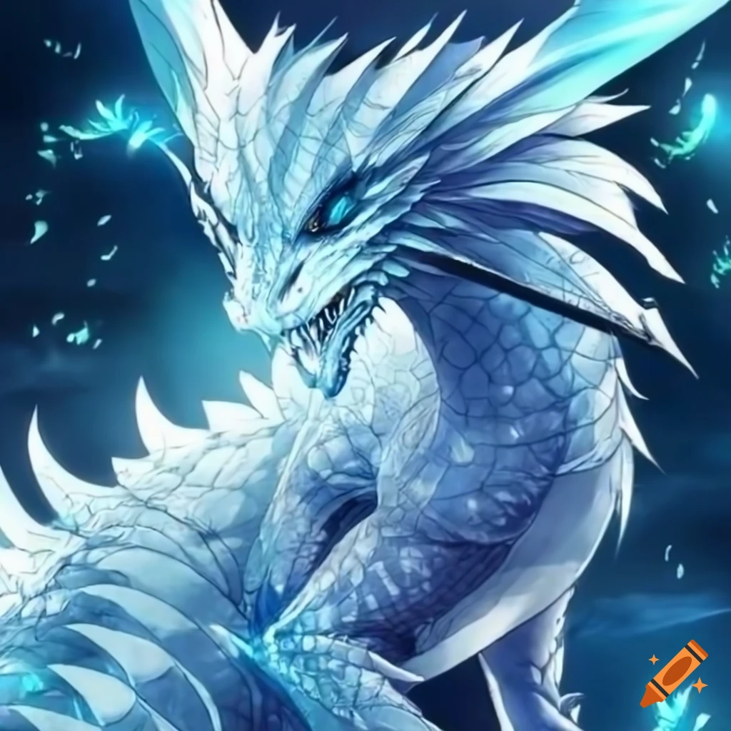 digital art of a frost dragon