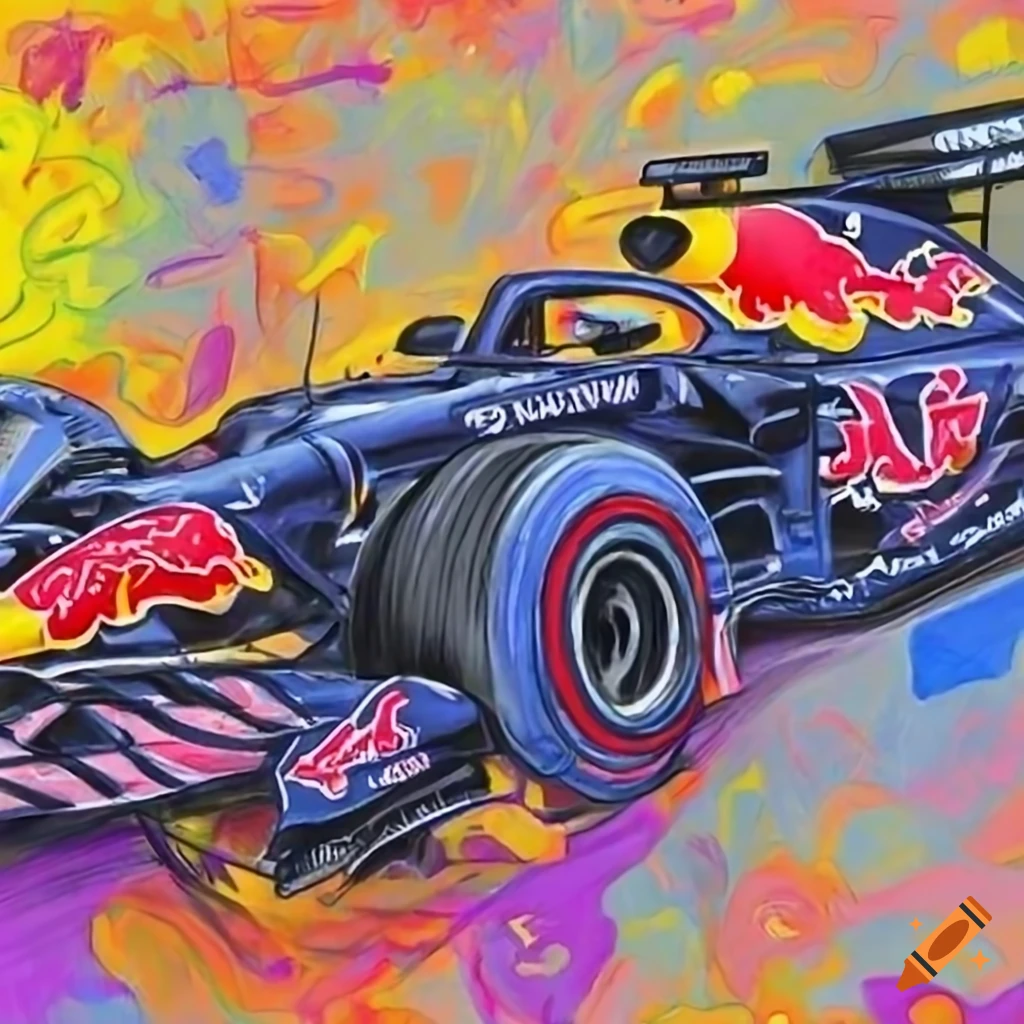 Realistic Drawing Of A F1 Car Red Bull On Craiyon