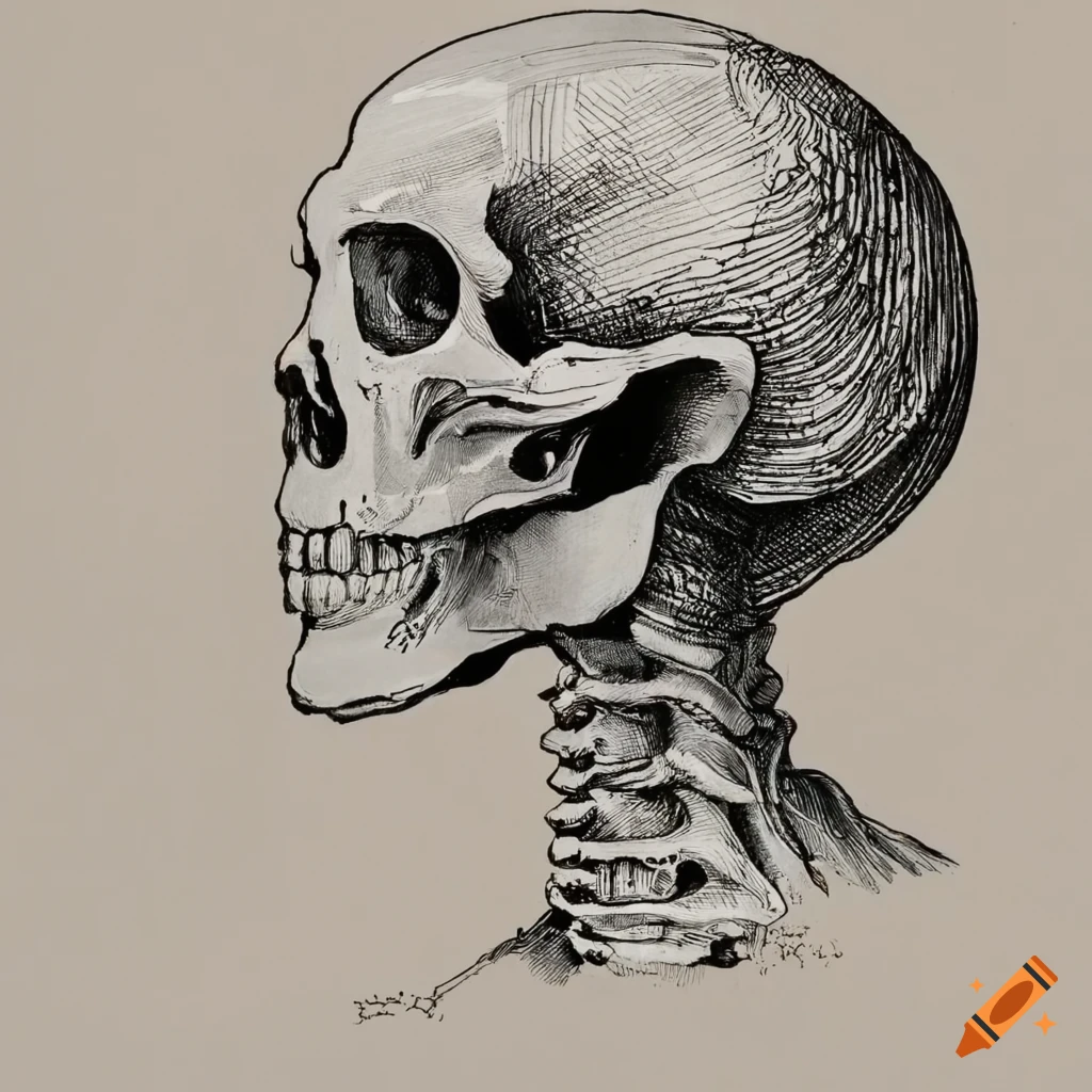 Drawing of skeleton hi-res stock photography and images - Alamy