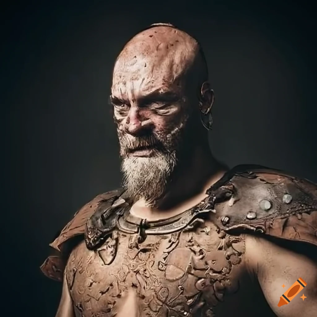 Appearance garrick is a burly, seasoned warrior with a shaved head