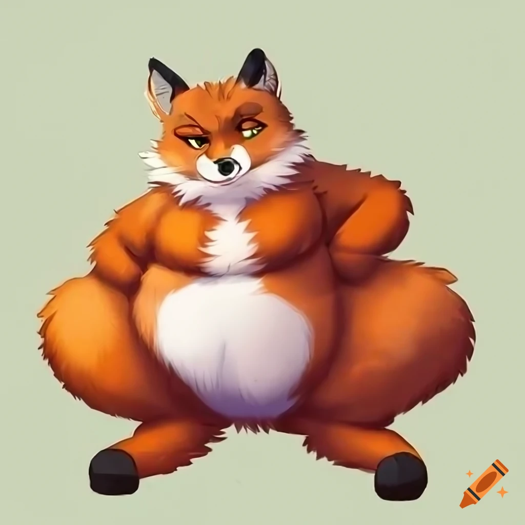 Extra large fat fox, furry