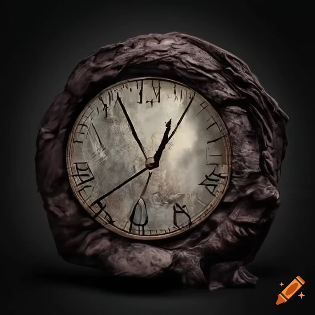 Dystopian end of world doomsday clock on Craiyon