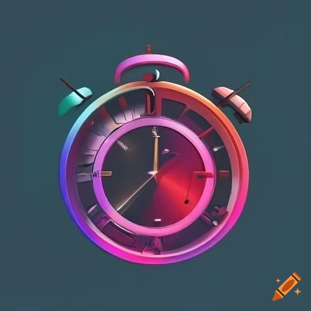 Digital time logo on Craiyon