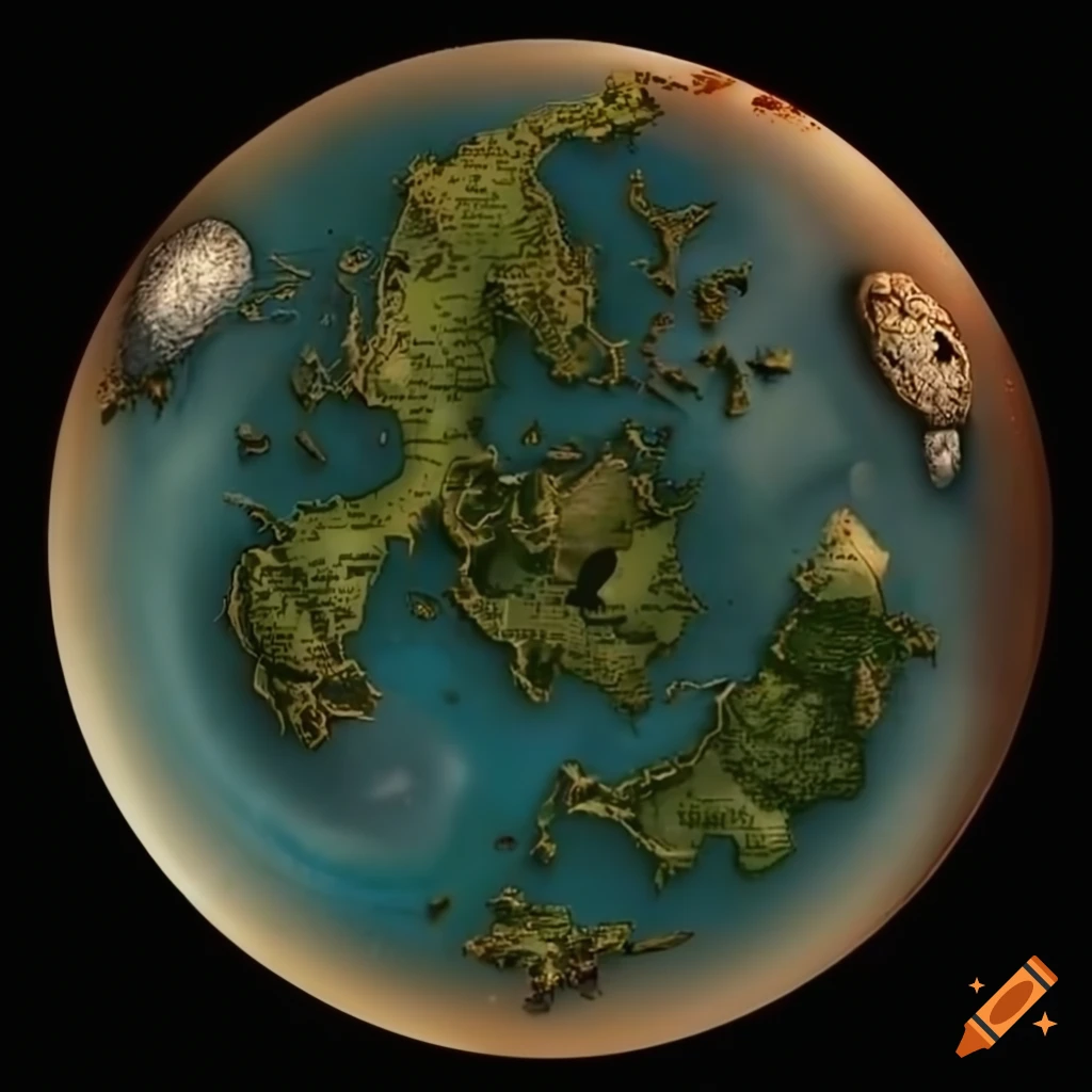 fictional map of alien world