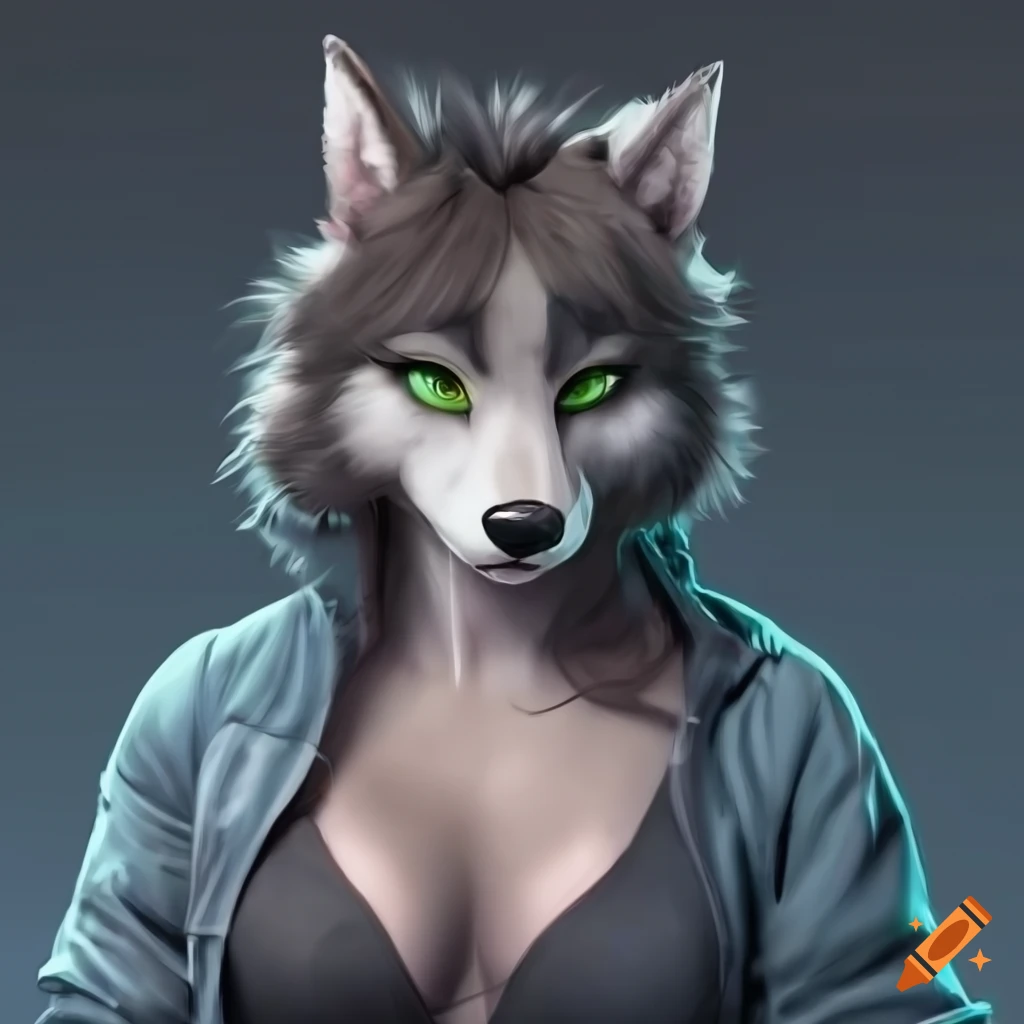 female wolf anime