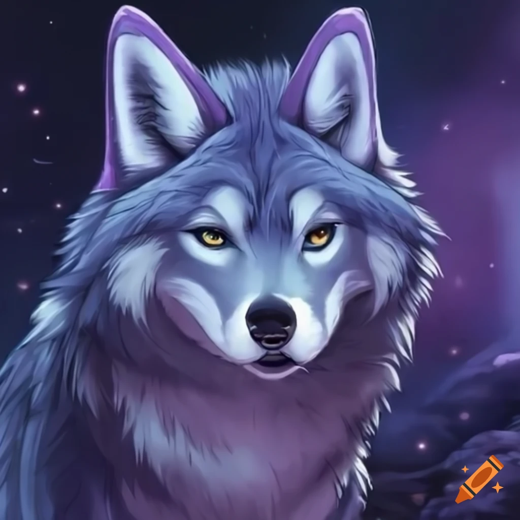 Free: Wolves / Dark Gray, Blue-eyed Wolf / - Gray Wolf Anime Drawing -  nohat.cc