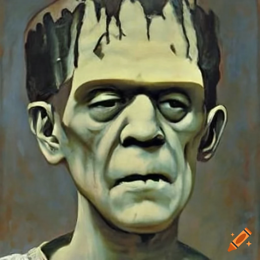 Frankenstein 1502 oil painting by raphael on Craiyon