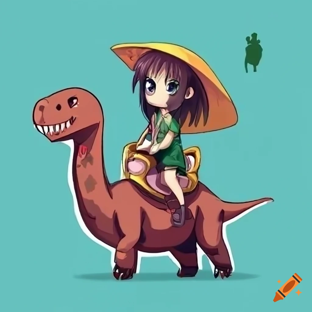Cute anime boy kid with a dinosaur onesie, chibi on Craiyon
