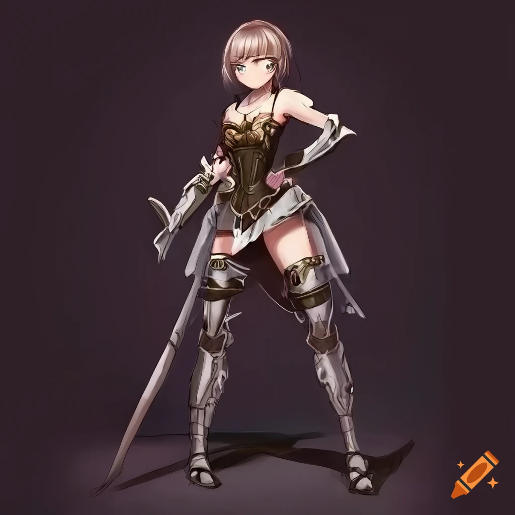 Premium Photo | Character Anime Concept Average Height Male With a  Futuristic Knight Armor Futuristi Sheet Art