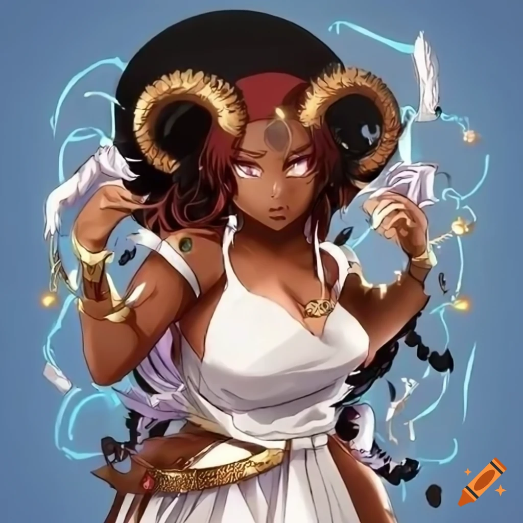Aries goddess charges into the cosmic arena, adorned with the flames of  determination, leading a celestial ram with unbridled passion. Kawai... -  AI Generated Artwork - NightCafe Creator