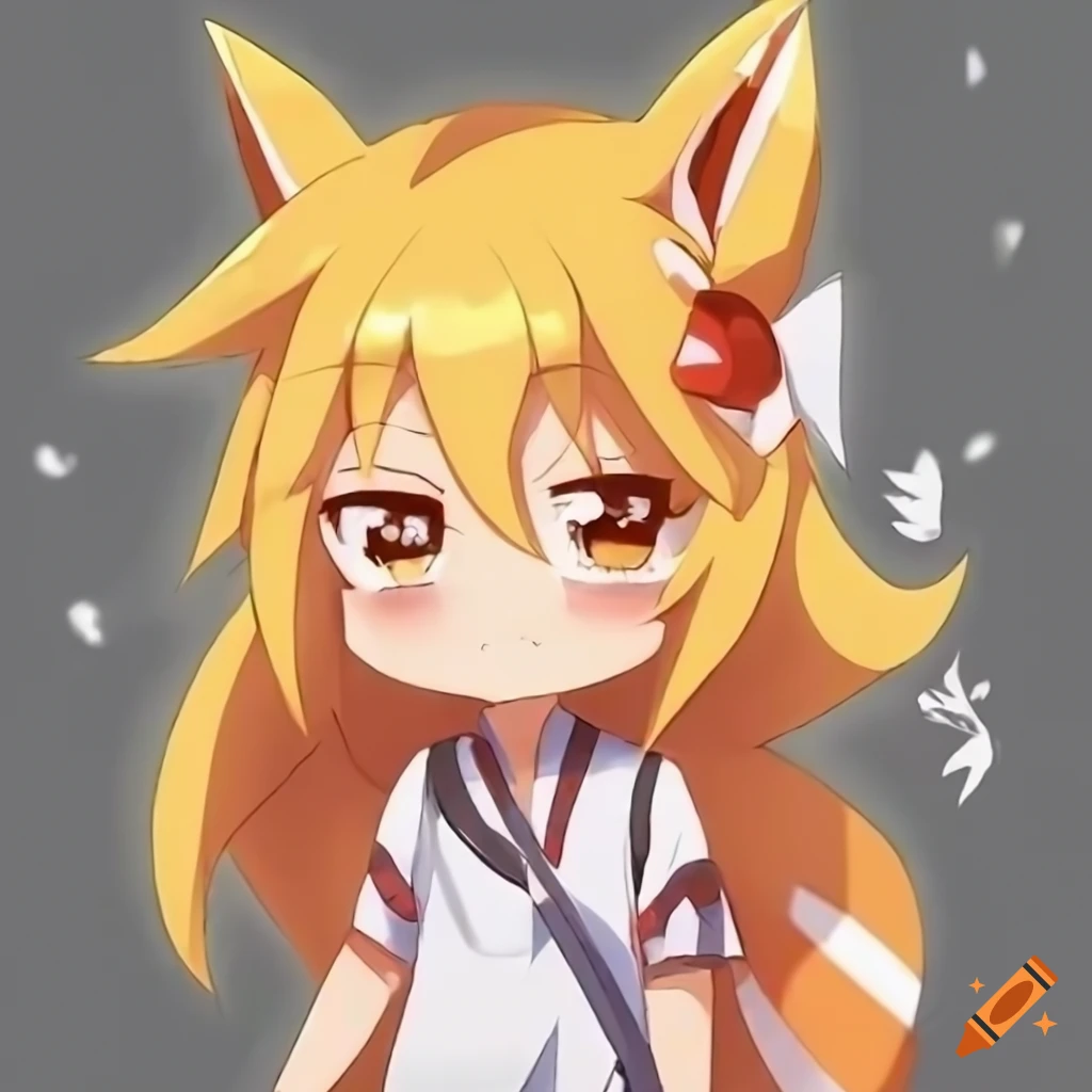 Anime chibi senko the helpful fox on Craiyon