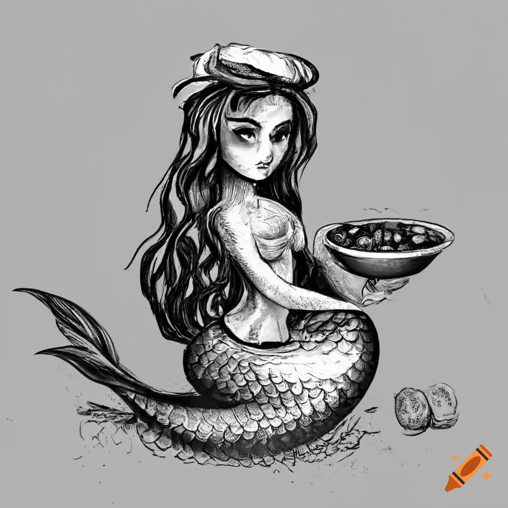 full-length-mermaid-cooking-mediterranean-food-on-craiyon