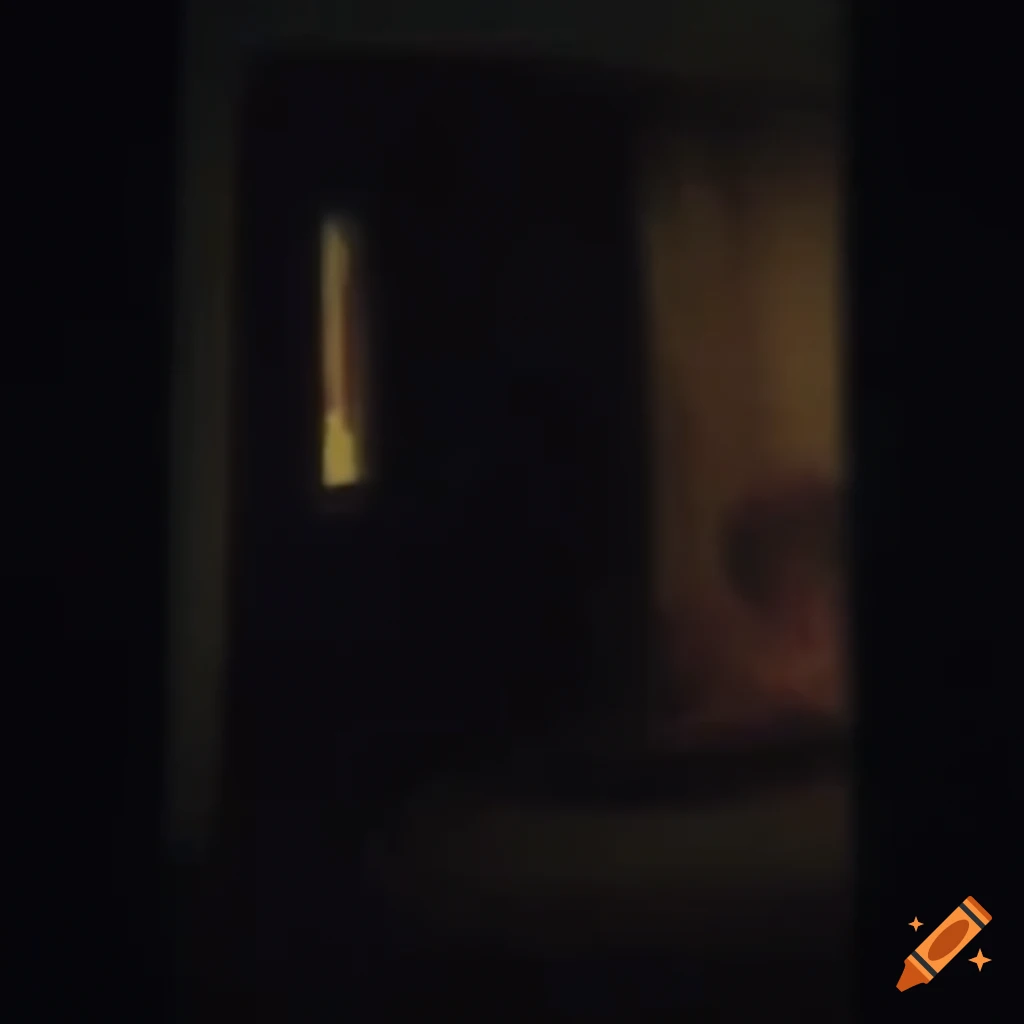 An eerie, dark underdeveloped glitchy third generation video polaroid ...