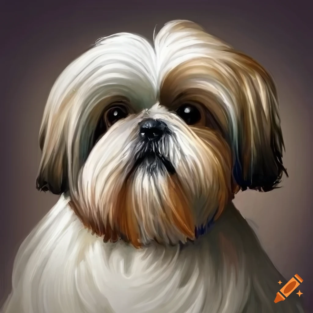 Cane di Shih Tzu immagine stock. Immagine di energico - 46372529