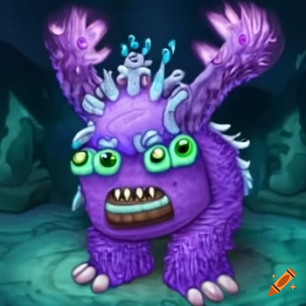 A my singing monsters cold + psychic element monster on Craiyon