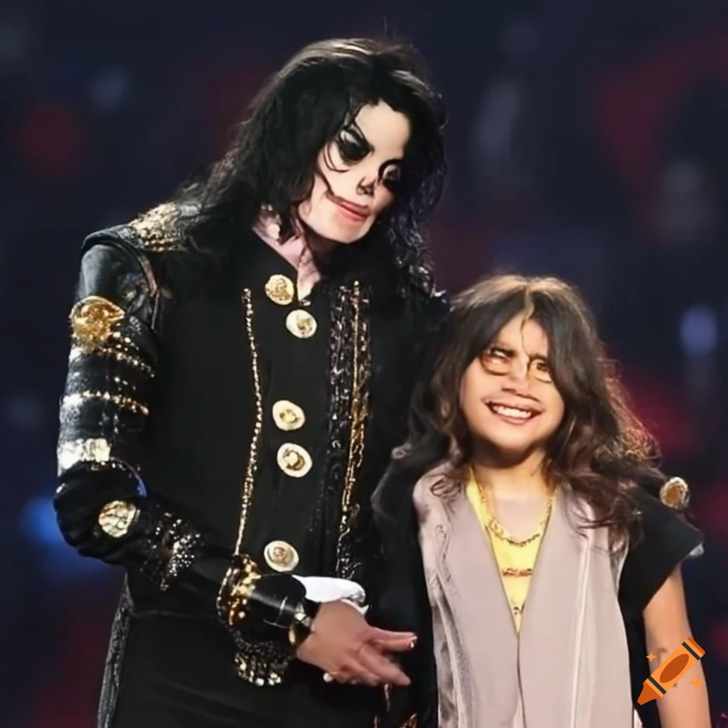 Michael Jackson with Prince Jackson, his eldest son, paris Jackson his daughter, and Blanket Jackson, his youngest son (he looks like michael jackson the most)