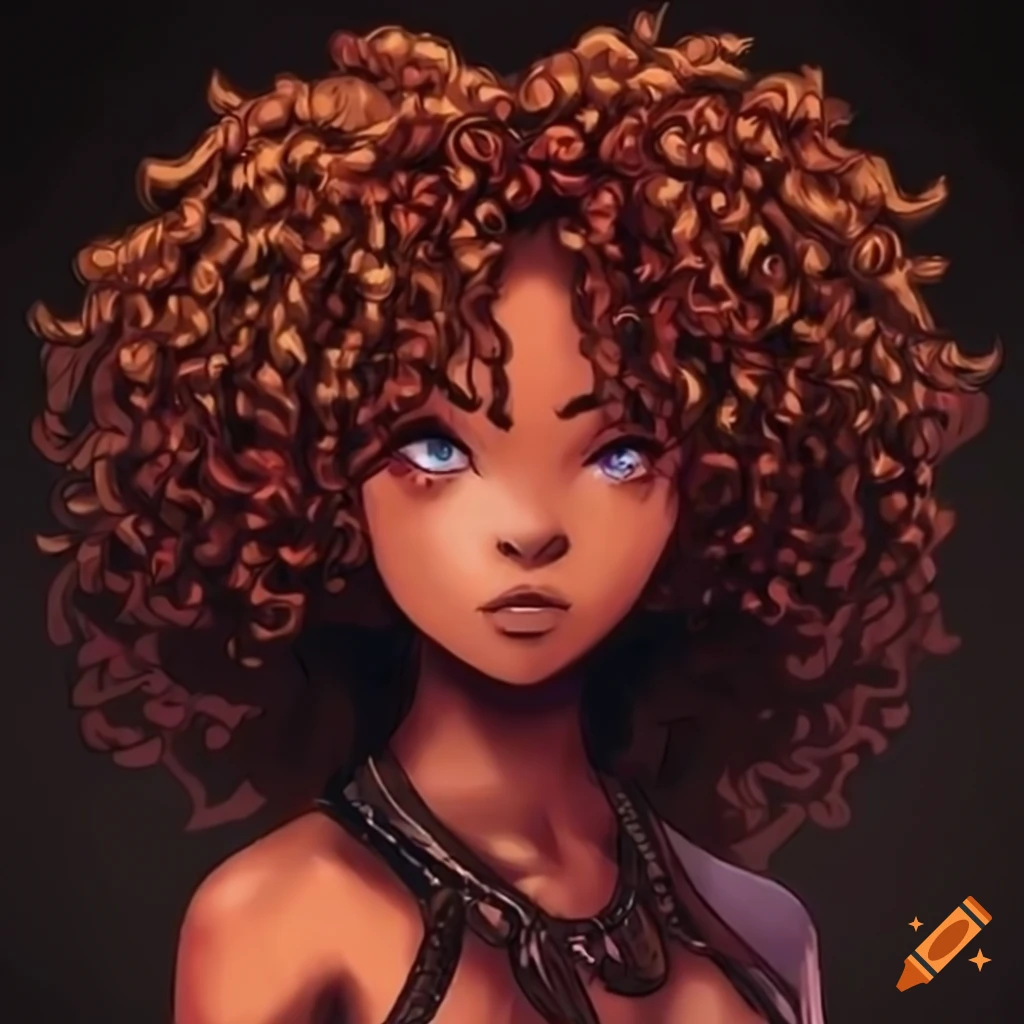 Druid hair reference | Anime curly hair, Curly hair drawing, Anime art girl