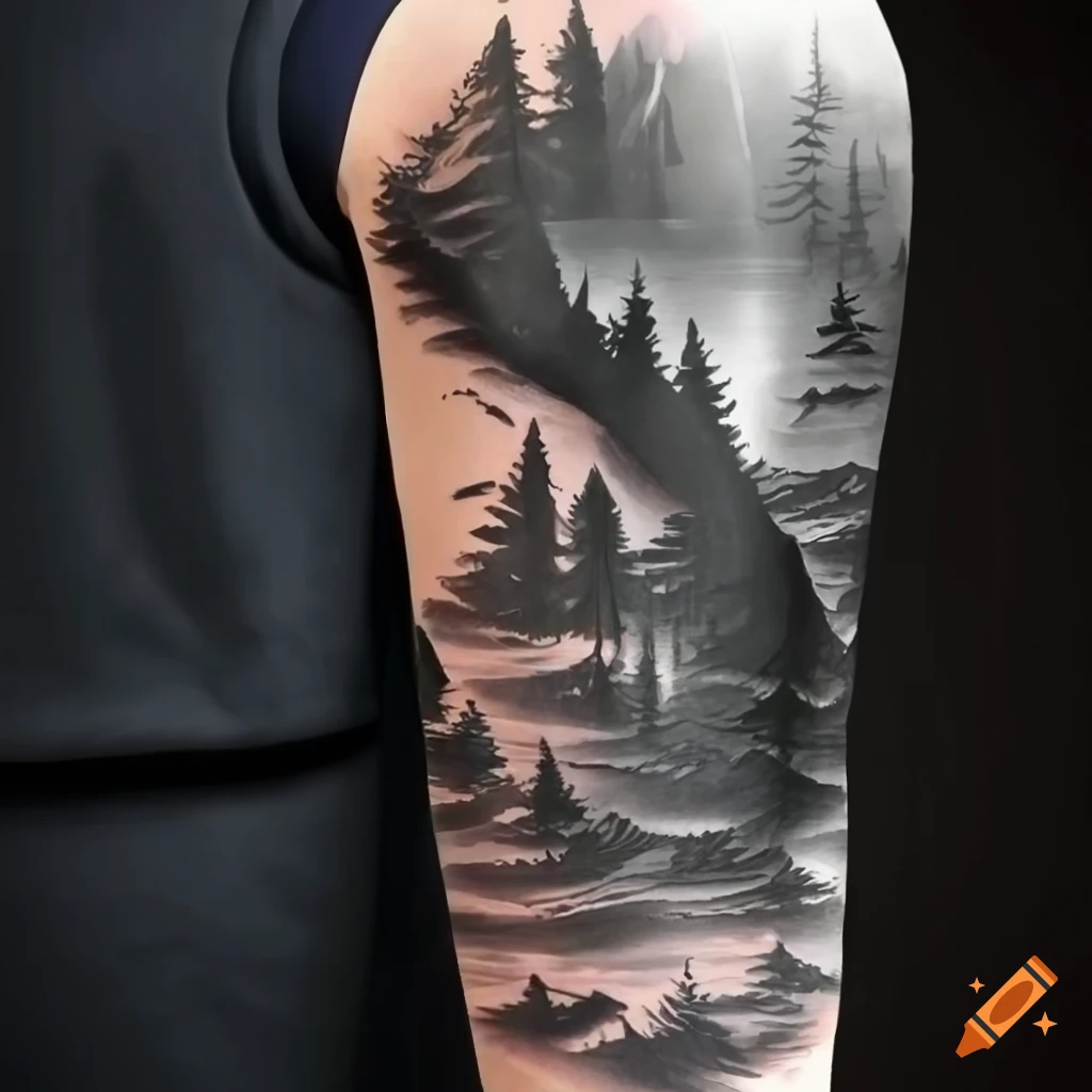 40 Creative Forest Tattoo Designs and Their Meanings | TattooAdore |  Forearm band tattoos, Nature tattoo sleeve, Forest tattoos