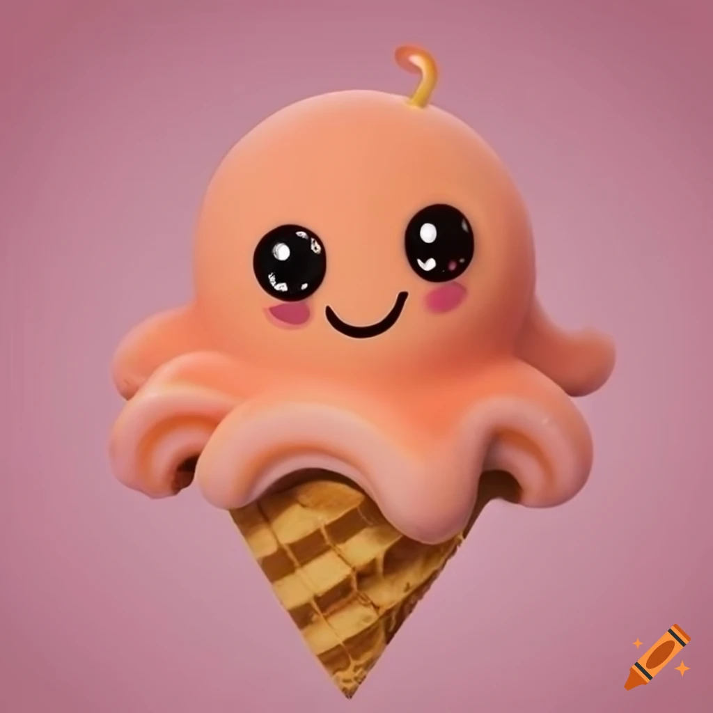 Cute octopus ice cream