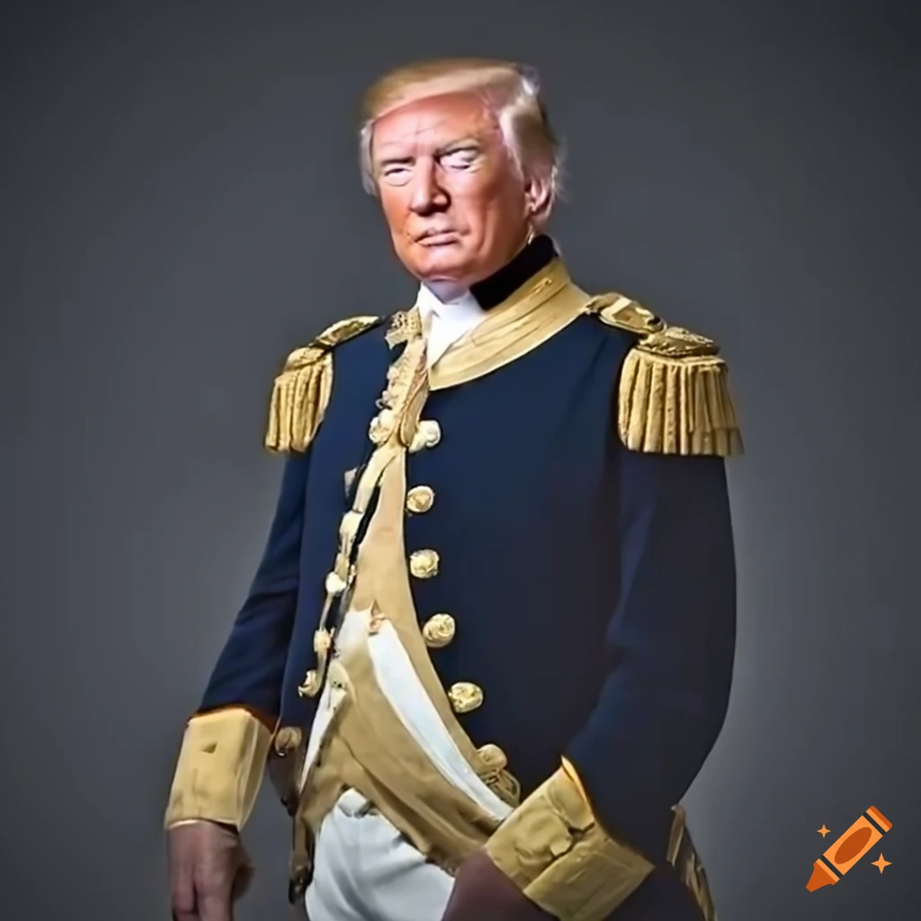 Donald Trump dressed in General George Washington's uniform 4k HD