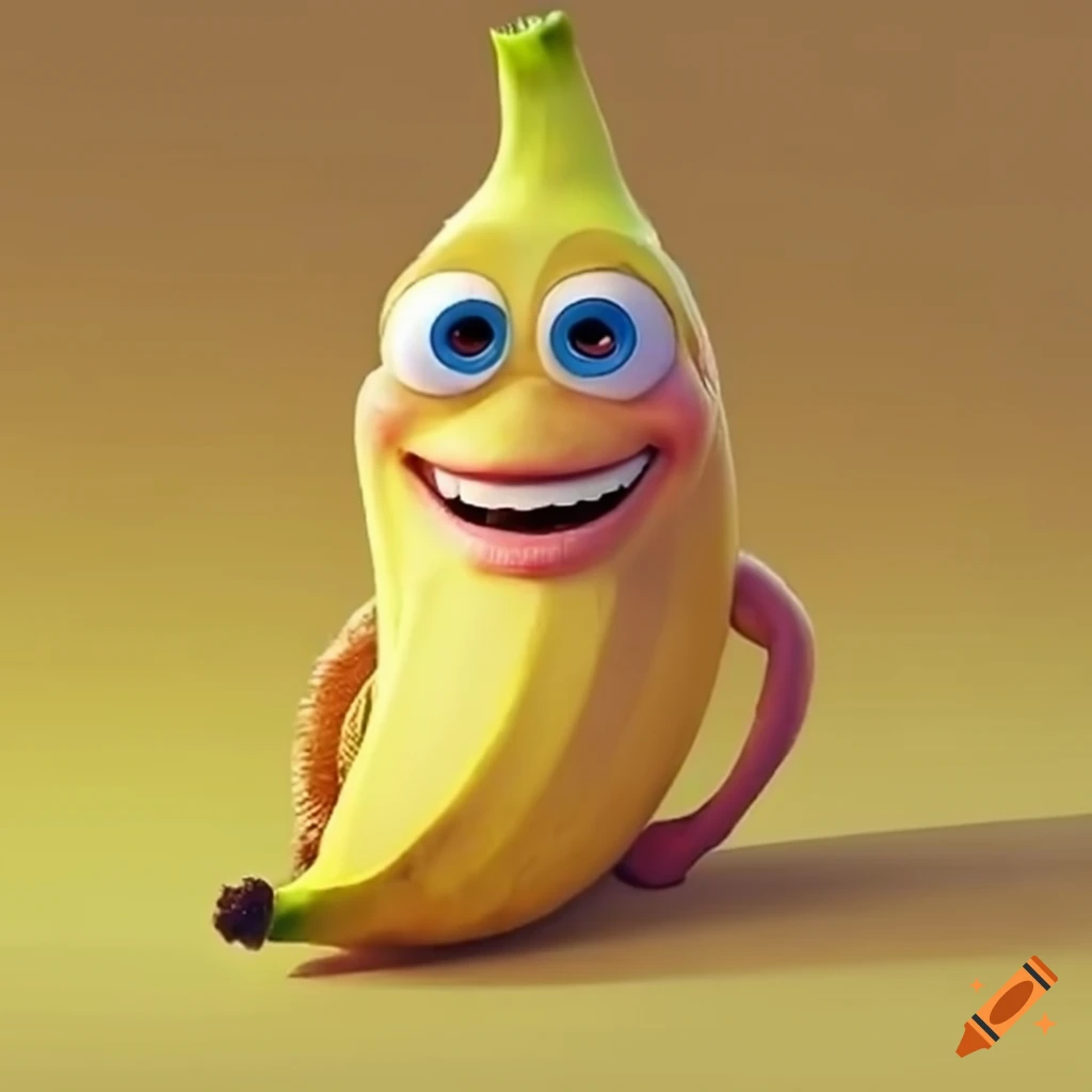 Smiling banana Disney pixar