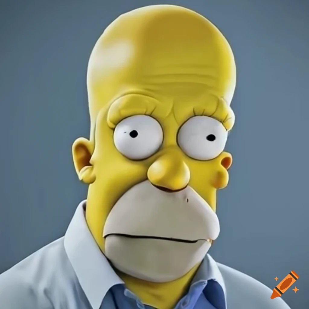 Homer simpsons as a real life person on Craiyon