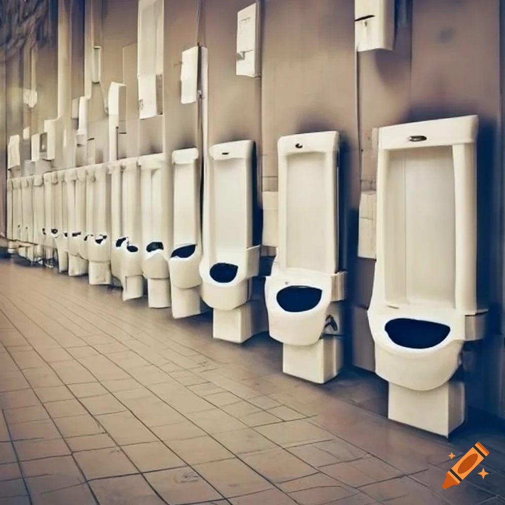 A background consisting of many huge toilets of different sizes