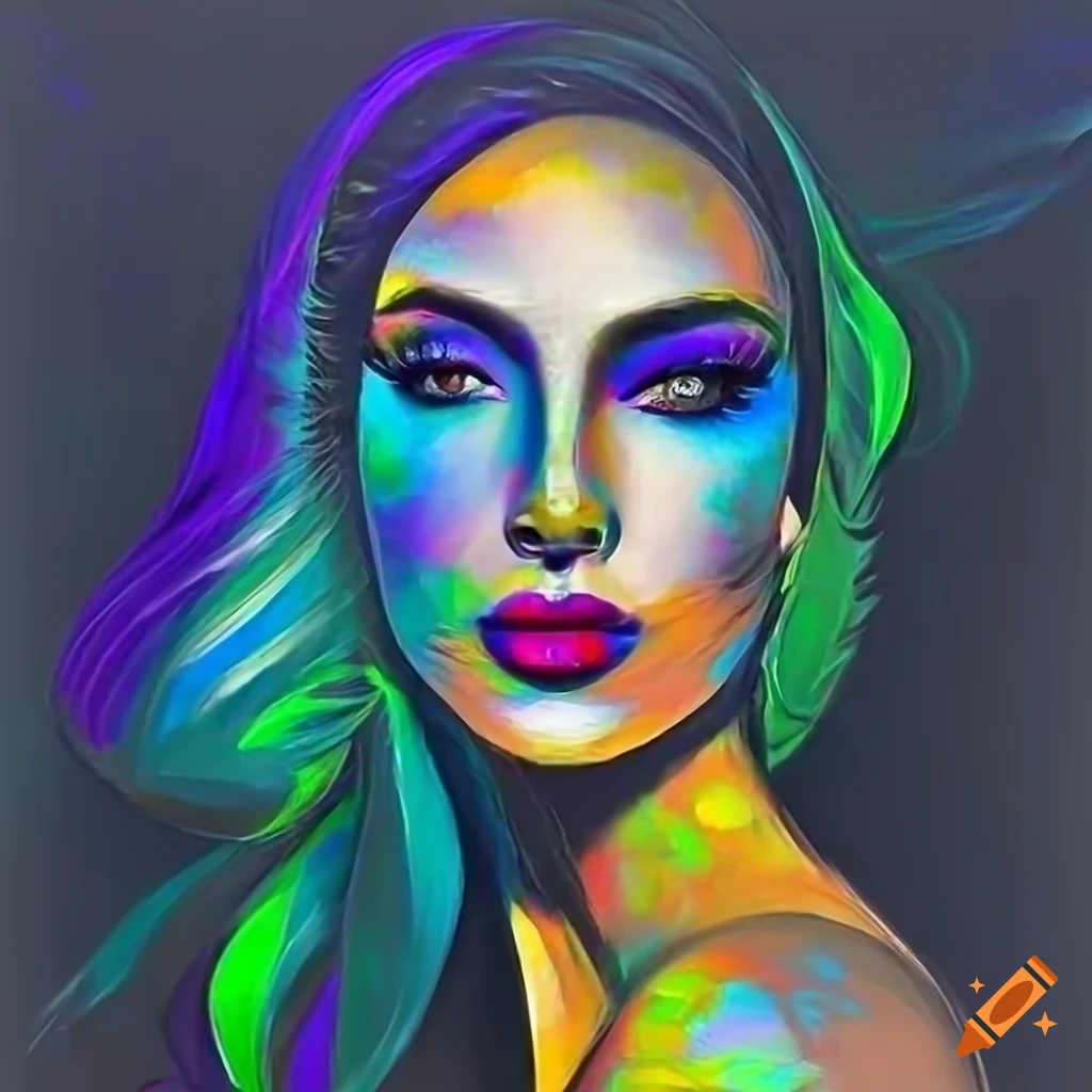 Surrealistic abstract female caucasian face, most beautiful, most ...