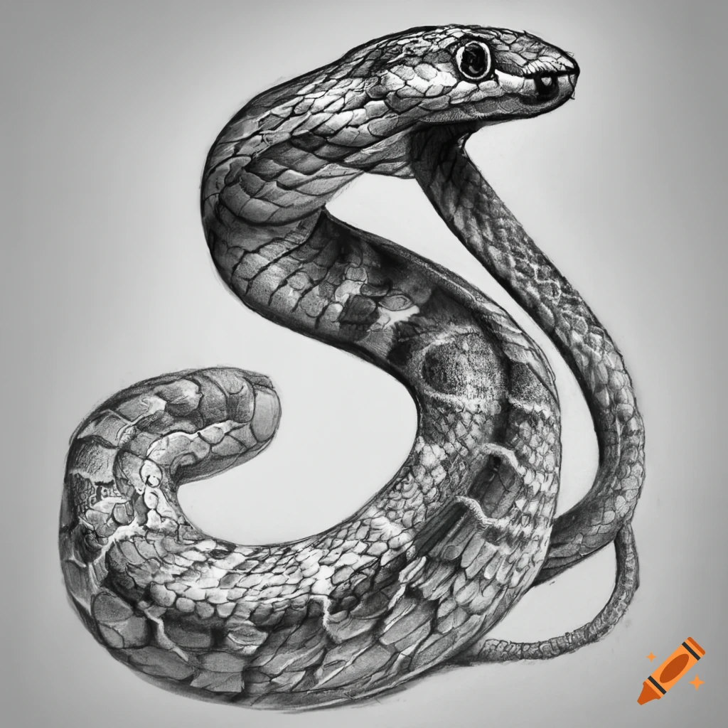 Snake drawing : r/drawing