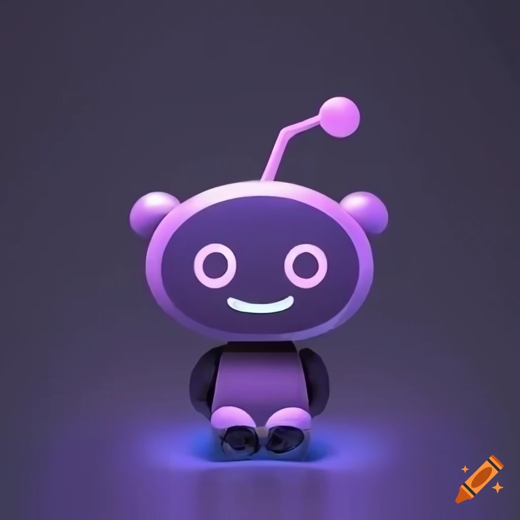 Reddit logo as a robot facing forward