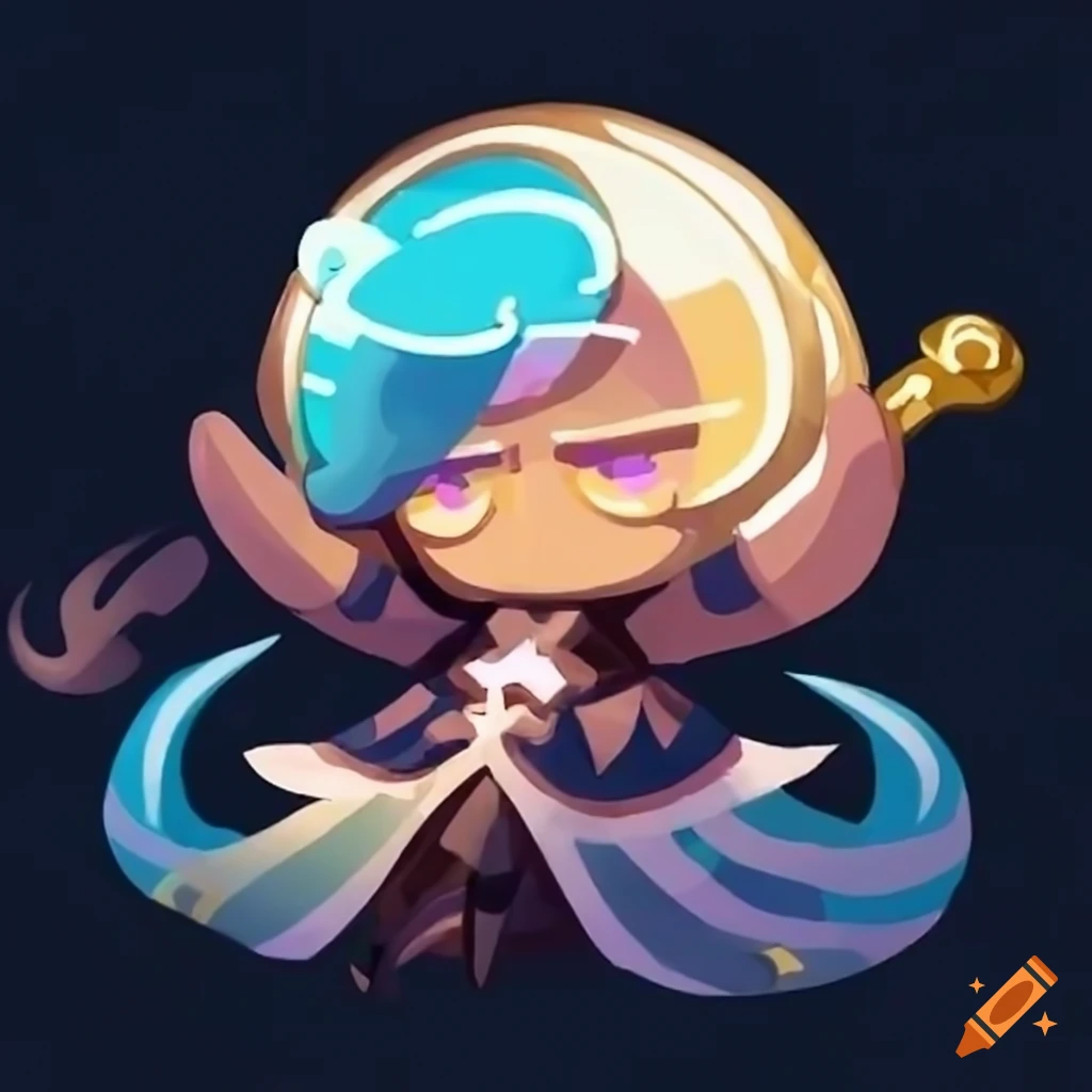 Electric eel cookie from cookie run oven break made of paint golden hour