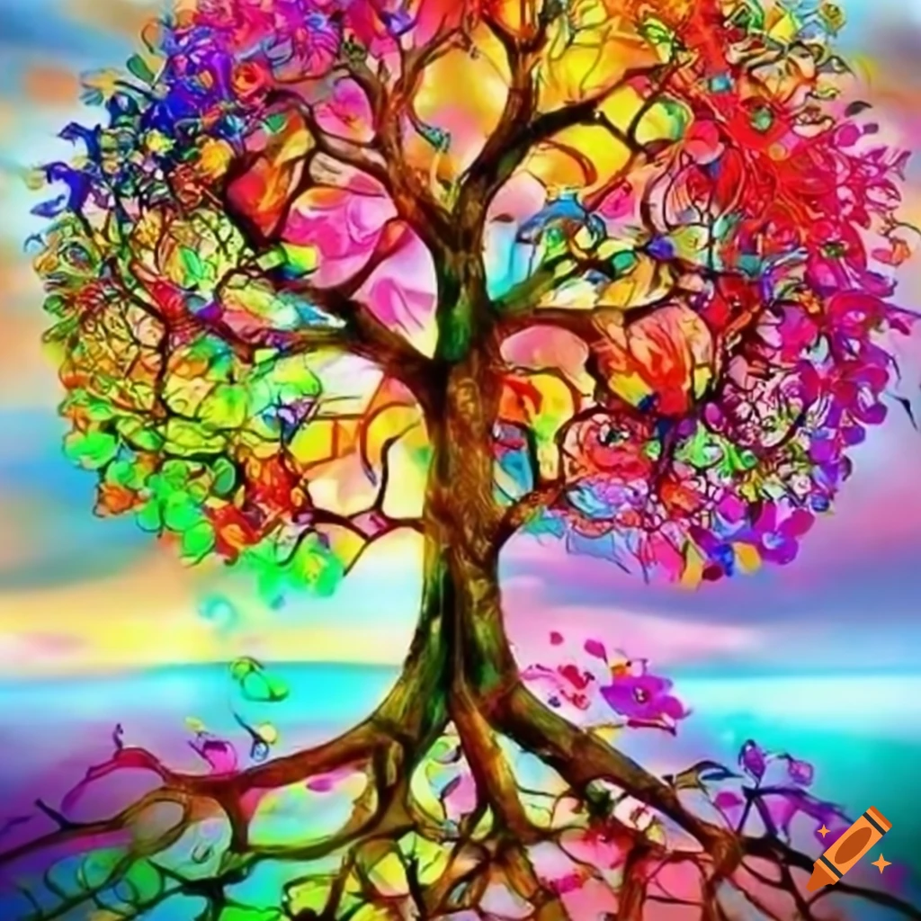 Arbre Coloré Symbolisant La Vie Et La Croissance PNG , Arbre, La