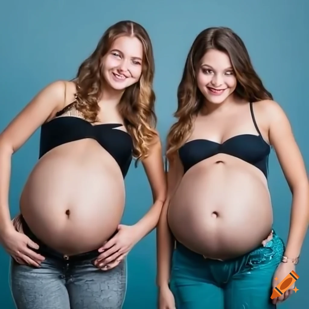 Three Girls With A Full Stomach Bloated Belly On Craiyon
