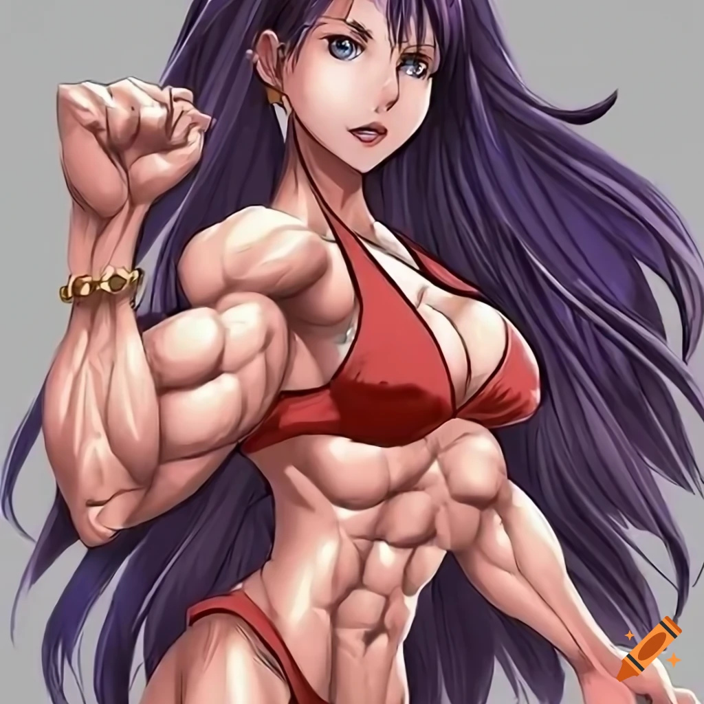 hand drawn cartoon illustration of an anime fitness muscle boy Stock Photo  | Adobe Stock