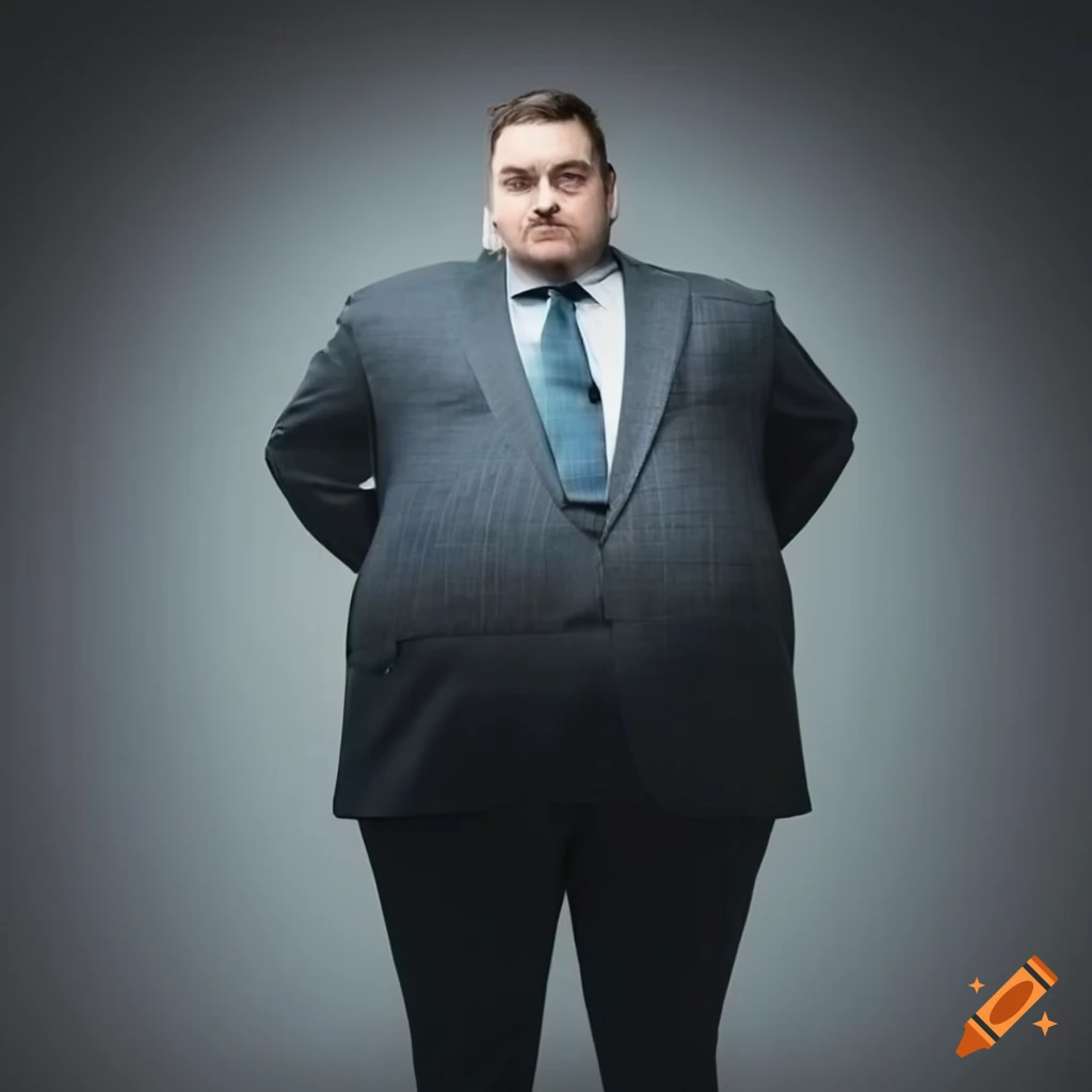 large man in business suit. fat man