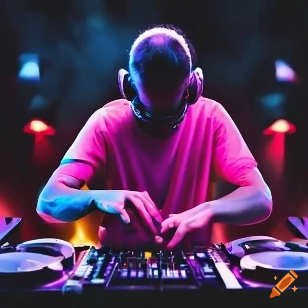 Dj mixing beats at a vibrant dance party