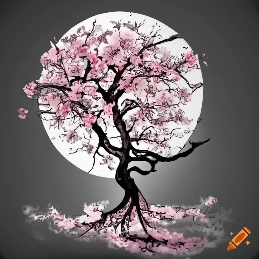 Cherry Blossom Tree Drawing png download - 2244*1285 - Free Transparent  Blossom png Download. - CleanPNG / KissPNG