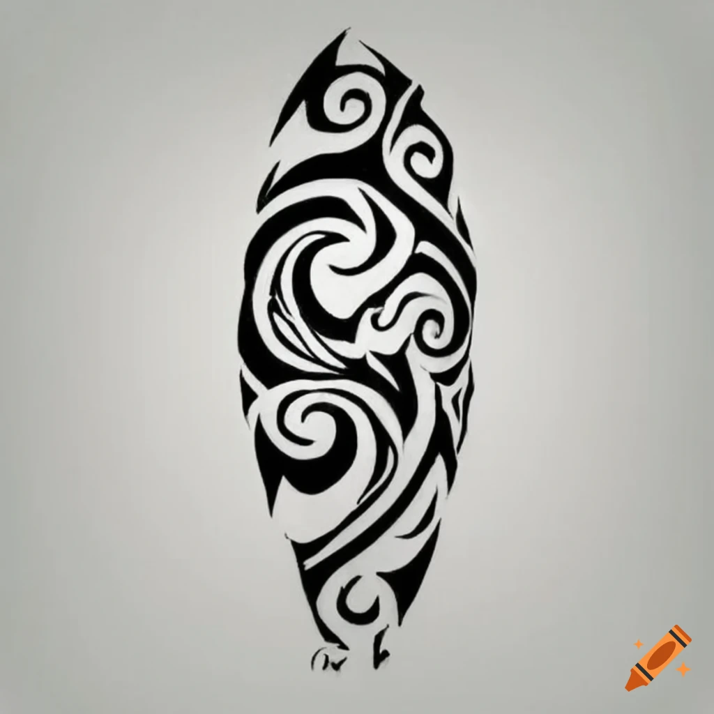 Simple tribal sleeve tattoo stencil on Craiyon, Tattoo Stencil