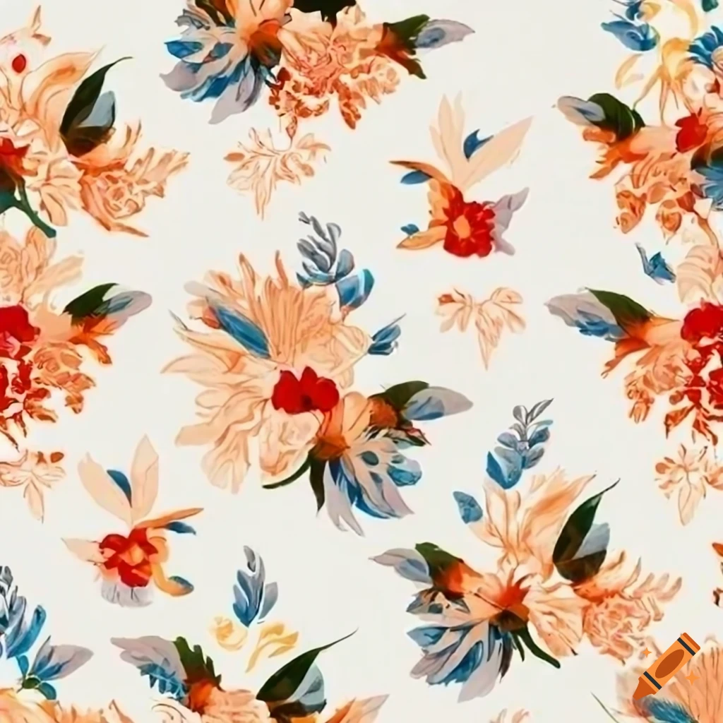 Floral pattern design on Craiyon