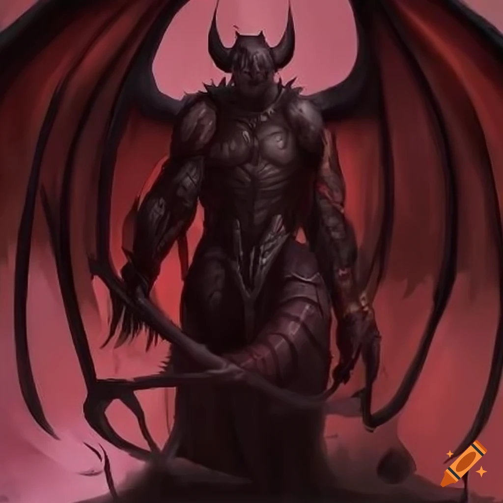 Winged Devil Types A winged demon from fantasy on Craiyon